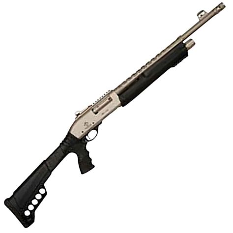 American Tactical Df 12 12 Gauge 3in Silver Marinecote Pump Action Shotgun 18in Sportsman S