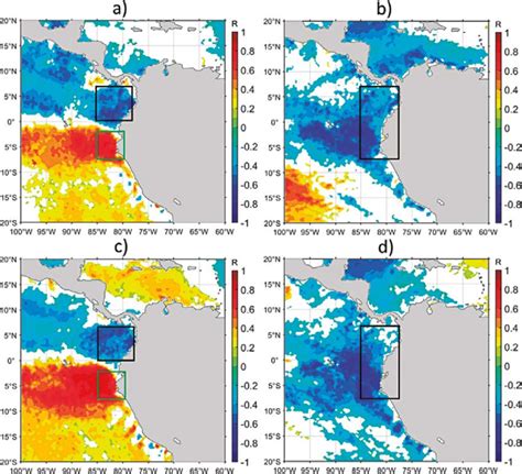 Mapas De Correlaci N Espacial Entre La Anomal A Del Nivel Del Mar