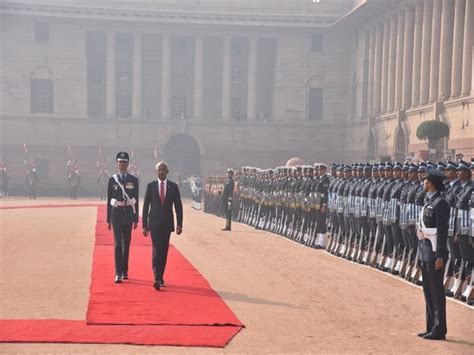 Maldives President Solih Receives Ceremonial Welcome In New Delhi The