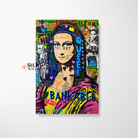 BANKSY MONA LISA Pop Art Mona Lisa Print Framed Mona Lisa Wall - Etsy ...