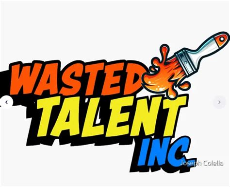 Wasted Talent Inc Logo Sticker Wasted Talent Inc