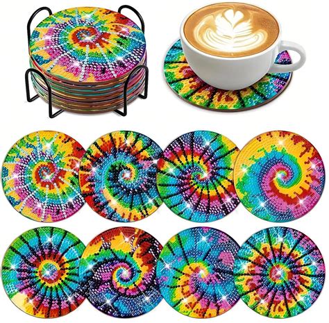 Amazon Wivico Pcs Diamond Art Coasters Kits For Adults Diamond