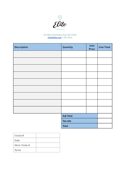 Free Invoice Templates For Google Docs Cloudhq