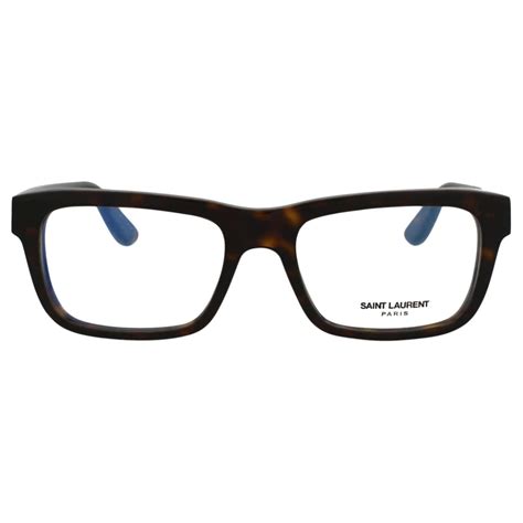 Saint Laurent Square Frame Acetate Optical Frames Brown Ref