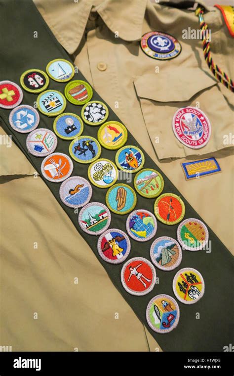 Scout Merit Badge Sash Placement