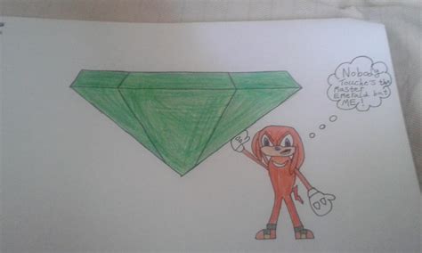 Knuckles Protecting The Master Emerald By Silverx17 On Deviantart