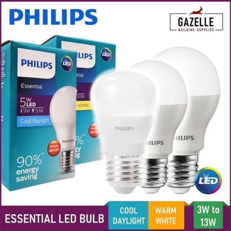 Philips Essential LED Light Bulb Daylight Warm White E27 3W 5W