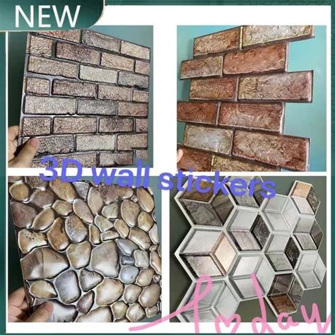 Pcs Cm X Cm Thicken D Wallpaper Sticker Foam Brick Wall Paper