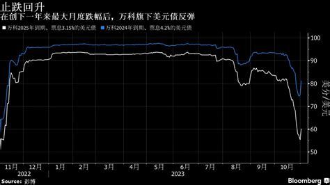 万科美元债反弹 上月创下一年来最大跌幅