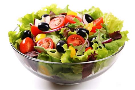 Premium Ai Image Healthy Plate Of Mix Salad Isolated On White