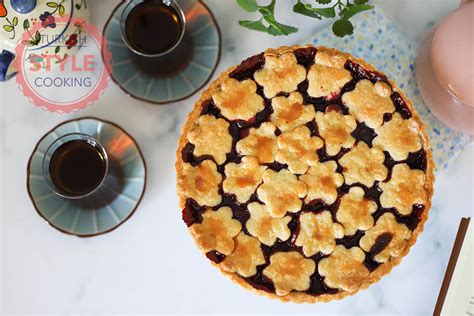 Sour Cherry Tart Recipe Turkish Style Cooking