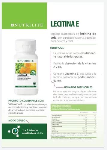 Lecitina De Soja Vitamina E Nutrilite X Tabletas En Venta En Capital