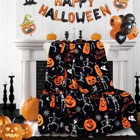 Halloween Throw Blanket For Couch Bed Halloween Fall Thanksgiving Gift