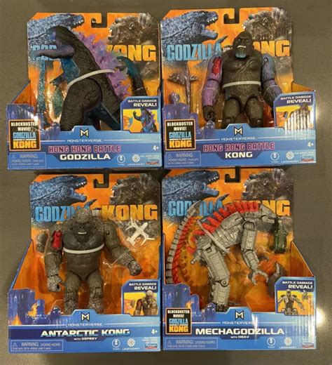 Godzilla Vs Kong Playmates 6” Hong Kong Battle Antarctic And Mechagodzilla Lot Eur 5529 Picclick Fr