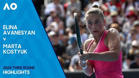 Elina Avanesyan V Marta Kostyuk Extended Highlights Australian Open