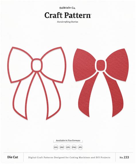 Ribbon Bow SVG Craft Pattern Bow SVG Cut File Bow Tie SVG Etsy