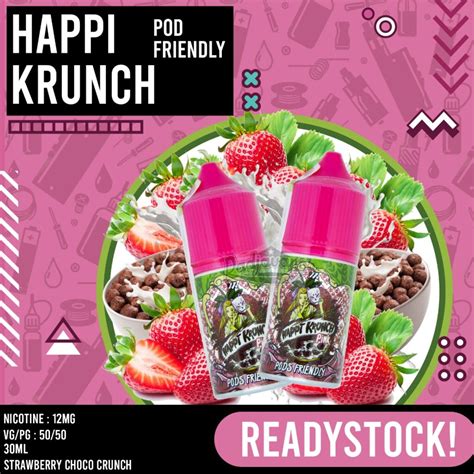 Happi Krunch Pink Pod Friendly Ml Radjavapor