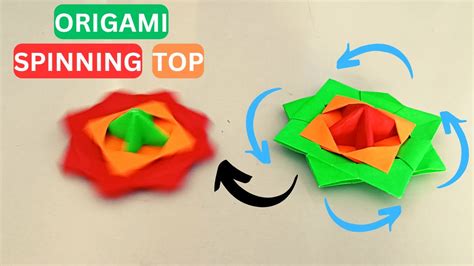 Origami Spinning Top Paper Toy Fidget Paper Toy Origami Youtube