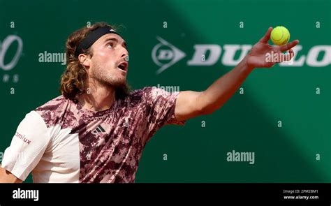 Stefano Tsitsipas de Grecia durante el día 2 del Rolex Monte Carlo