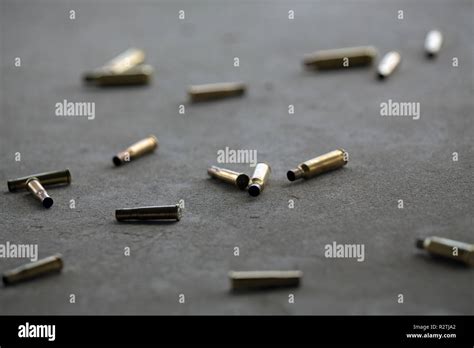 Empty Bullets On The Ground Stock Photo Alamy