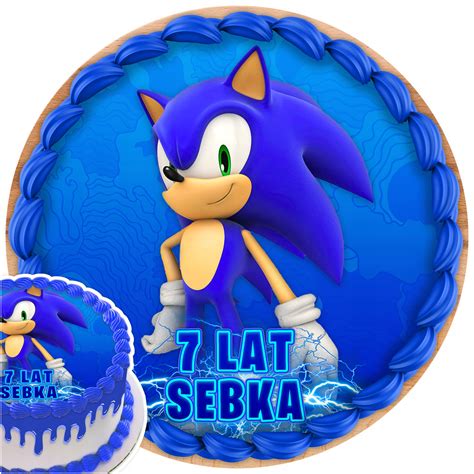 Op Atek Na Tort Sonic Sonik X The Hedgehog Jadalny Obrazek Tortowy