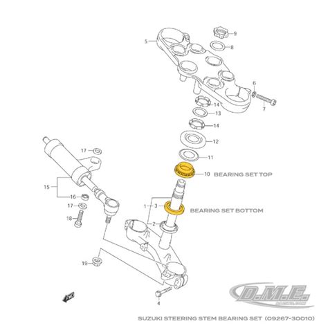 Hayabusa Steering Bearing Set 09267 30010 30X55X17 DME Racing