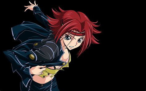 Black Blue Eyes Code Geass Kallen Stadtfeld Red Hair Short Hair Code