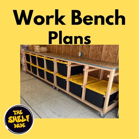 Work Bench Plans, Garage Storage Rack Plans, Table Storage Shelf, Digital PDF Plans - Etsy