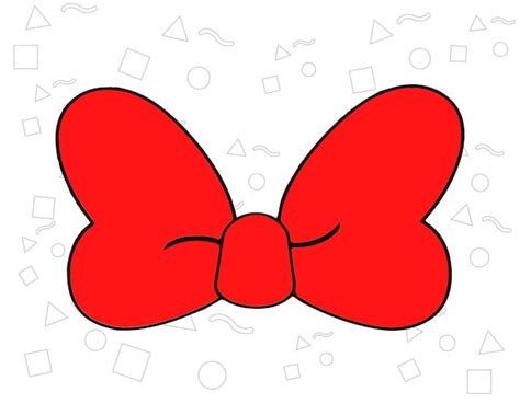 Pink Minnie Bow Svg