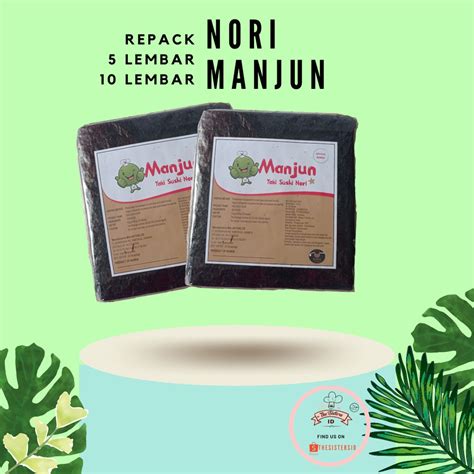 Jual Manjun Nori Halal Seaweed Rumput Laut Sushi Gimbap Korean Yaki