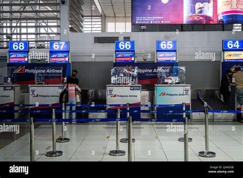 Manila Philippines July Empty Philippine Airline Check In