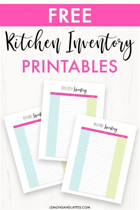 Reduce Food Waste With These Free Printable Kitchen Inventory Sheets