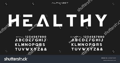 Healthy Abstract Quality Font Alphabet Minimal Stock Vector Royalty Free 2245873205 Shutterstock