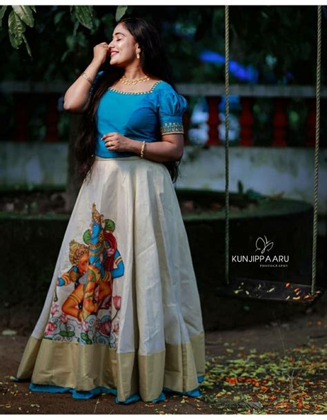 Pin By Shobaraj Kp On Onam Onam Outfits Long Skirt Top Designs Long