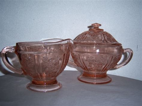 Pink Depression Glass Cabbage Rose Pattern At James Surles Blog