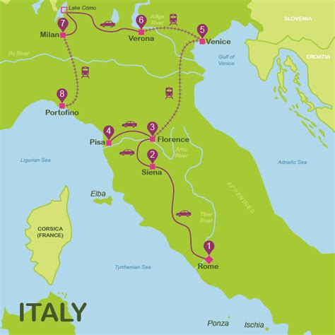 Italy travel maps