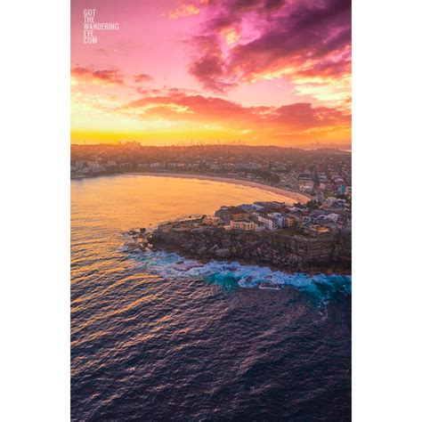 Bondi Beach Sunset | Aerial Photography | Wall Art Prints By Allan Chan