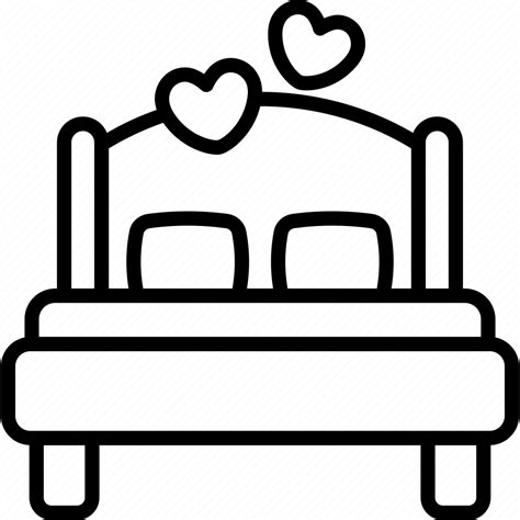 Double Bed Couple Sleep Wedding Marriage Love Icon Download On