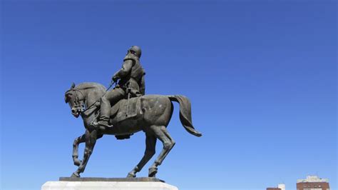 Equestrian statue of Francisco Solano Lopez in Montevideo Uruguay