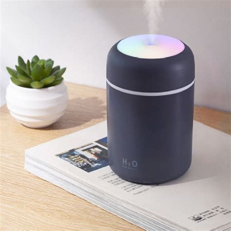 Humidifier H2o炫彩霧化精油水氧機 空氣加濕器 薰香機 靜音車載加濕器灰色 Pchome 24h購物