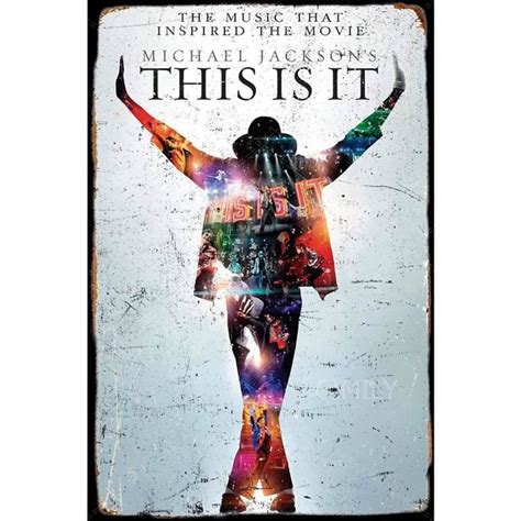 Michael Jackson This Is It Ii R Tro Fer Peinture Affiche Plaque