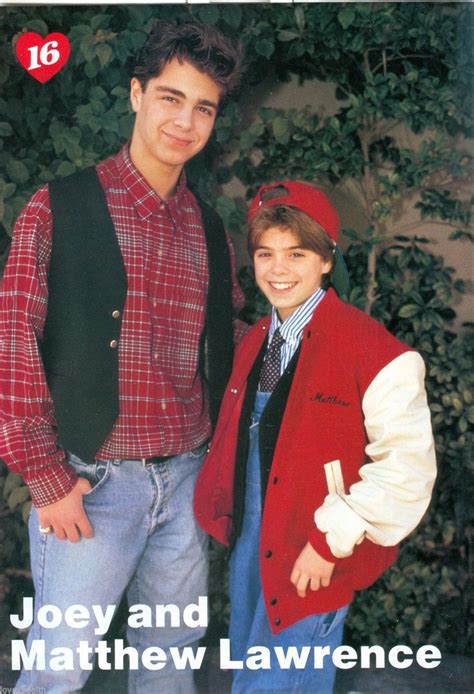 Joey And Matthew Lawrence Joey Lawrence Matthew Lawrence Lawrence