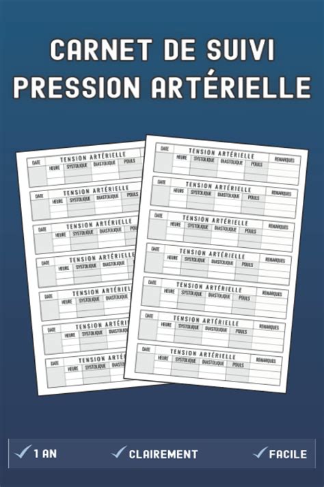 Carnet De Suivi Pression Art Rielle Enregistrer Et Surveiller