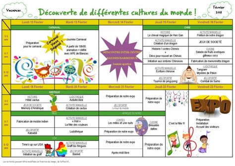 Programme Accueil De Loisirs Vacances Hiver 2018