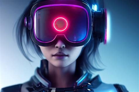 Premium Photo | 3d rendering futuristic girl cyberpunk