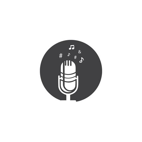 Microphone Icon Vector Design Template 9806085 Vector Art At Vecteezy