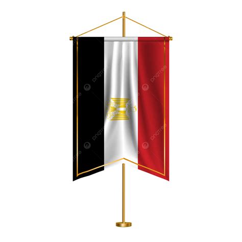 Egypt Flag With Metal Stand Vector Egypt Egypt Flag Egypt National Flag Png And Vector With