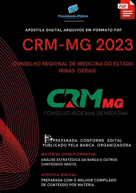 Provimento Efetivo Concursos Apostila Crm Mg Contador