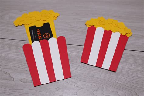 Popcorn T Card Holder With Cricut Free T Card Svg