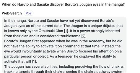 When Do Naruto And Sasuke Discover Boruto S Jougan Eyes In The Manga Poe